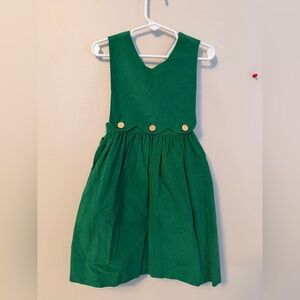 Little English Green Corduroy Dress